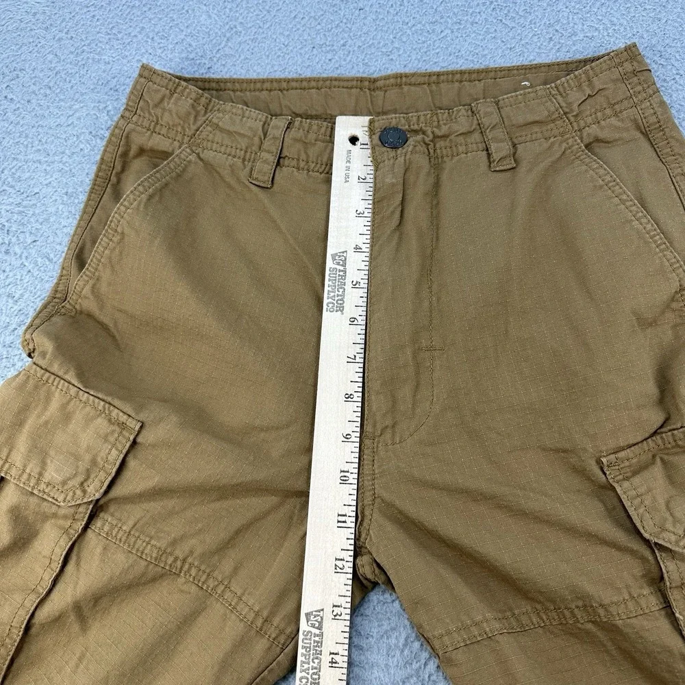 CSG Cargo Shorts Men's 30‎ Brown Pockets Outdoor Hiking Champs Ripstop Outdoors